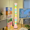 Candy string rainbow floor lamp - creative macaron colorful bedroom table lamp - glass living room stackable sugar ambient light