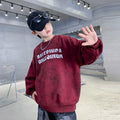 Boys' fall sweatshirt -  new collection - kids' autumn casual top - mid-to-large size - spring/autumn style - stylish boy's apparel