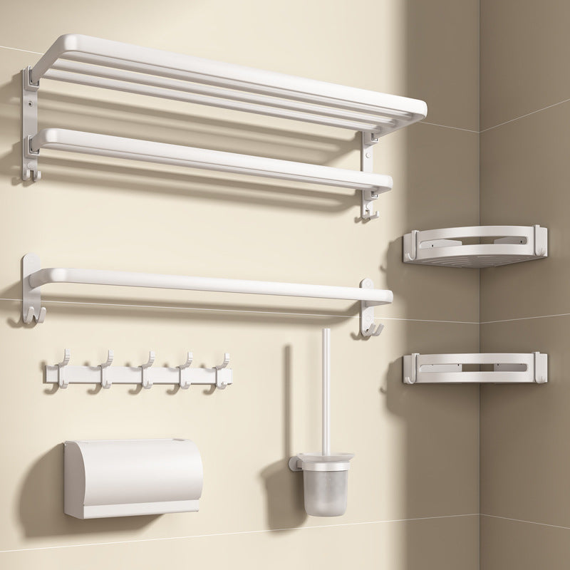 White towel rack No punching toilet Bathroom rack Toilet towel storage Bathroom hardware pendant set