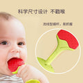 Newborn teething stick, baby teether, food-grade silicone chew toy, fruit-shaped soothing teether, anti-sucking hand