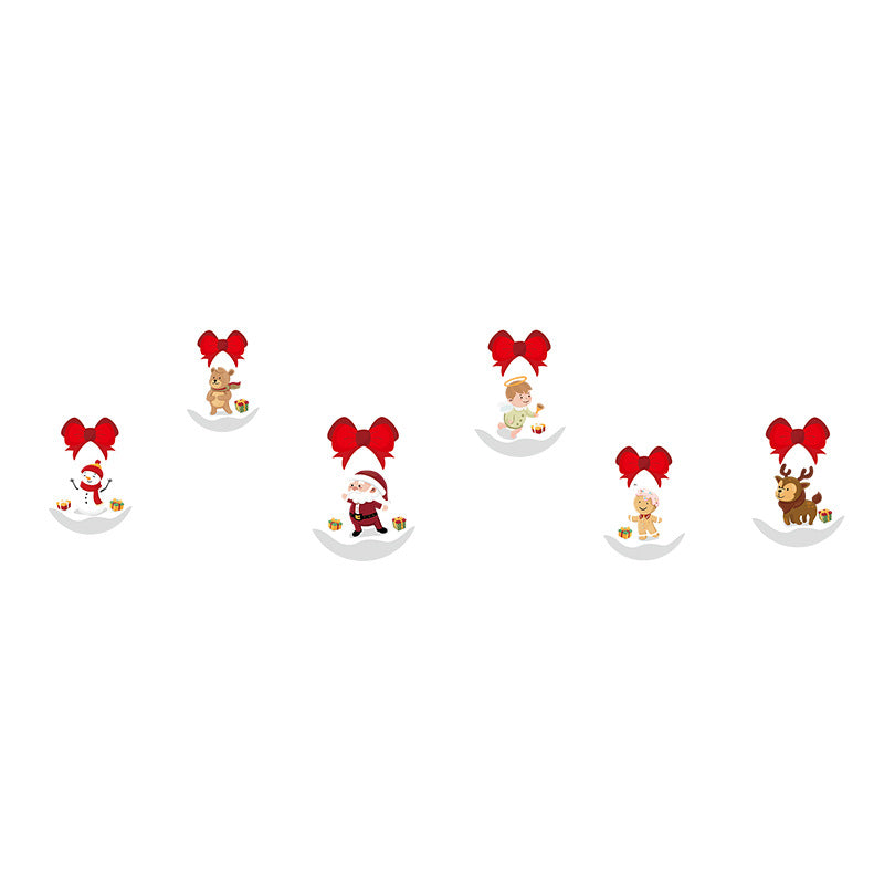 Santa Snowball Charm Pendant Festival Decoration Wall Sticker Window Glass Shop Store Background Wall XL628