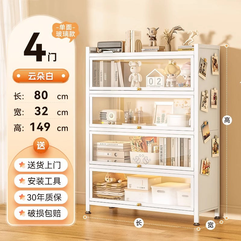 Figure display cabinet glass display cabinet model display rack steel storage cabinet for home dustproof collection storage cabinet