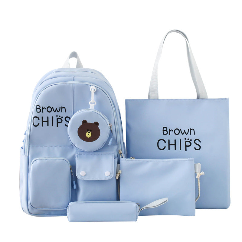 Student Backpack Japanese Cute College Style School Bag Personality Graffiti Funny School Bag Travel Backpack