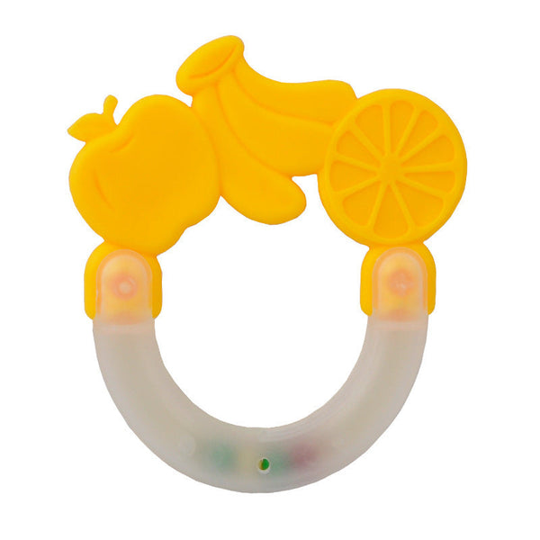 Cross-border  export fruit plate rattle hand grab toothpaste bulk bed bell toy accessories tooth bite baby toys