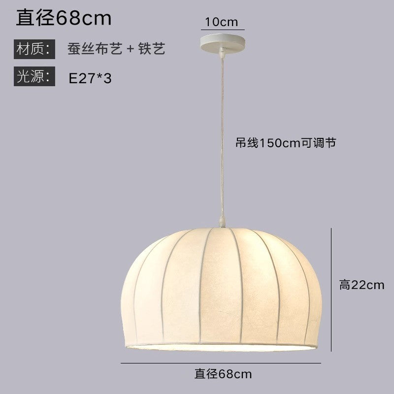 Wabi Sabi Wind Restaurant Silk Chandelier Japanese Retro Zen New Chinese Style Bedroom Study B & B Hotel Engineering Lighting