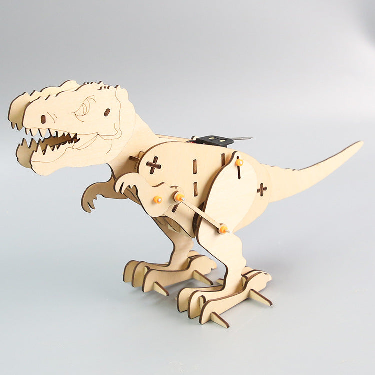 Mechanical wooden puzzle Tyrannosaurus rex DIY technology small production, bionic educational science and education toys, Children's Day gifts