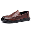 Casual leather shoes for men spring live broadcast british business formal wear hand-grabbed pattern soft leather soft bottom slip-on men's leather shoes