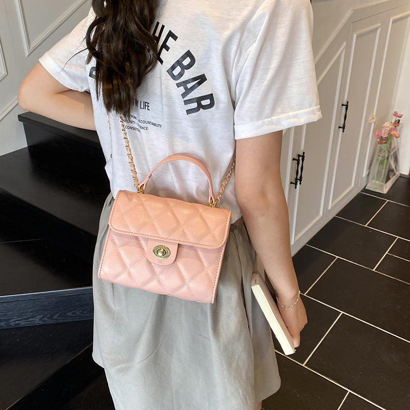 Foreign trade rhombus chain mini bag women's 2025 new high-end niche portable small square bag fashion messenger bag