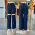 Wholesale loose jeansin stock women's looseflap pocket pantsjeans wholesale pocket jeans
