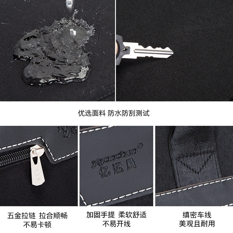 Self-Youxin Briefcase Custom Document Bag Men's Business Oxford Cloth Briefcase Women's Tote Bag Conference Bag