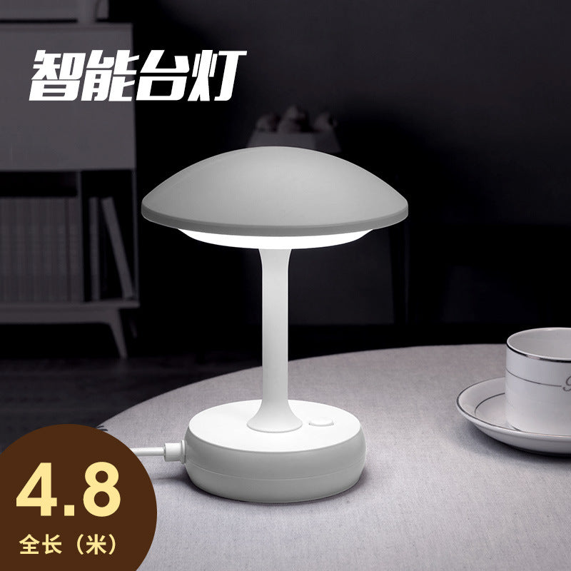 Remote control led lamp with switch socket plug - perfect for bedroom, dorm, desk, bedside table, eye protection, and night light