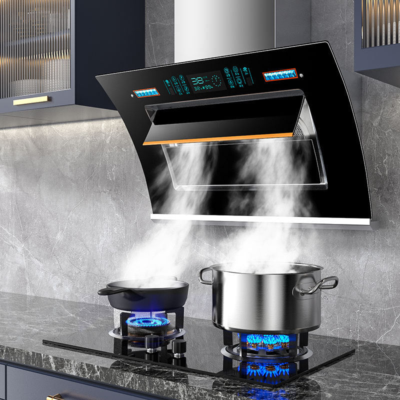 Wholesale high suction range hood for home kitchen side suction type no need to disassemble and wash small exhaust double motor range hood