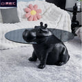 Designer stylish creative popular animal hippopotamus coffee table living room for home italian normcore tempered glass small coffee table
