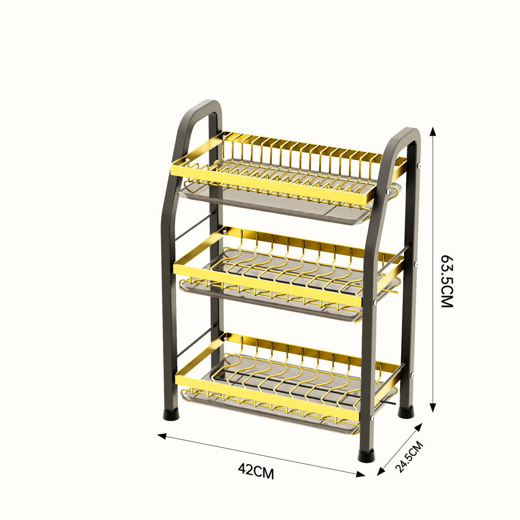 Kitchen Shelf Dishes and Plates Storage Rack Drain Rack Household Multifunctional Bowl Rack Dish and Chopsticks Storage Box Bowl Rack