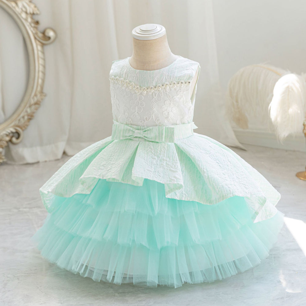 Export ready stock wholesale children's dresslace cake princess dress baby girl party evening dress kids dress