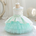 Export ready stock wholesale children's dresslace cake princess dress baby girl party evening dress kids dress