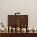 Dunhuang ru kiln kung fu tea set suit fair cup ceramic teapot lifting beam pot for home high-end tea maker gift