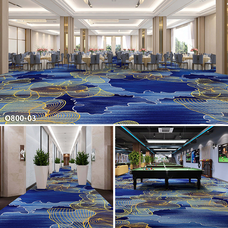 Hotel carpet 800g cut velvet thickened large area paving fire retardant banquet hall club billiard hall fireproof carpet