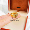 Accessible luxury style four-leaf clover open ring gold-plated copper ring niche style design ins style versatile index finger ring wholesale