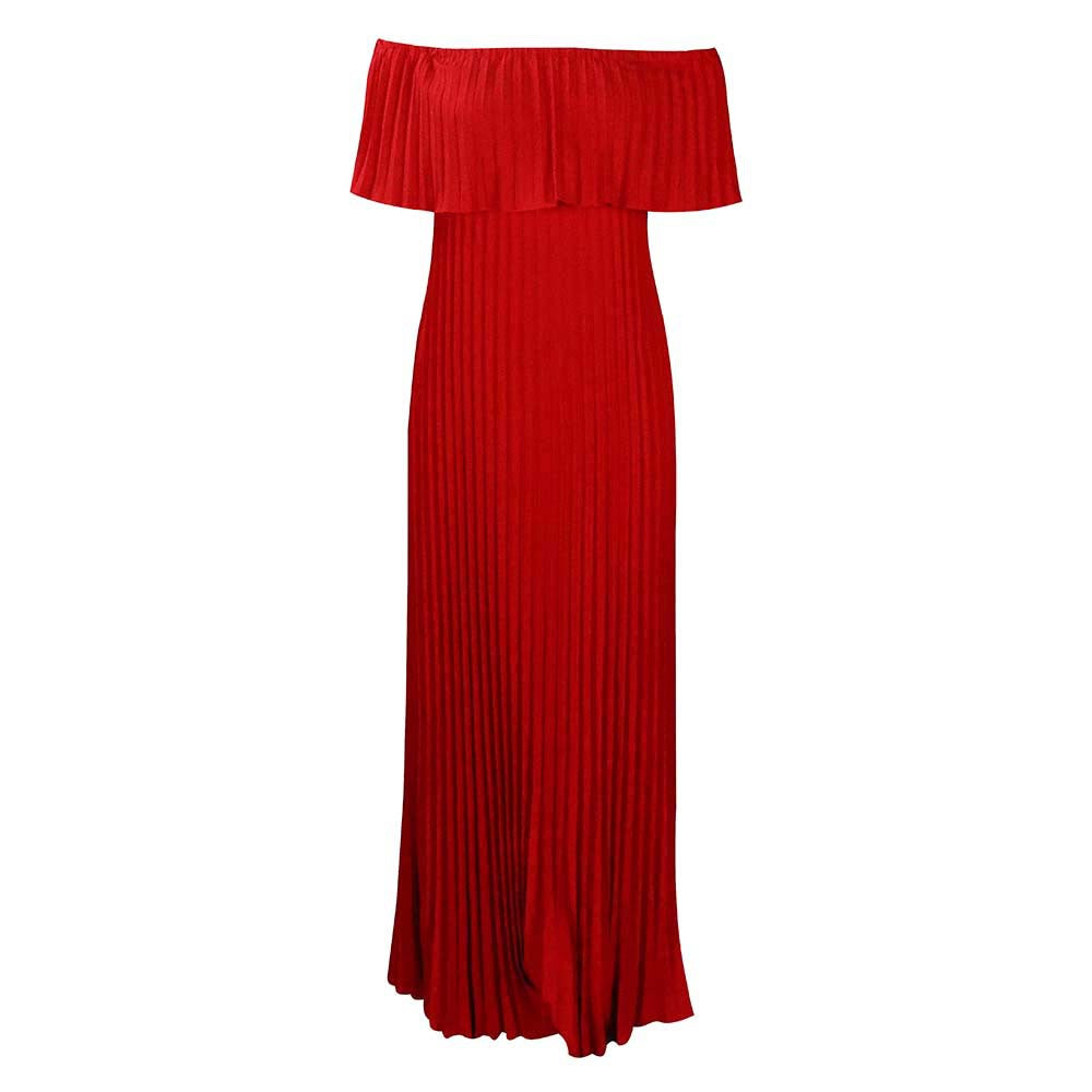 spring new arrival: sexy off-the-shoulder pleated evening gown - european & american style women's dress for cross-border e-commerce