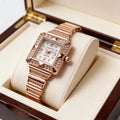 New arrival square light luxury fashion women's watch women's style ins cold wind chain diamond-encrusted student party cross-border women's watch