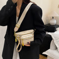 women's bag 2025 new mini chic versatile fashion retro multi-layer zipper shoulder crossbody chest bag