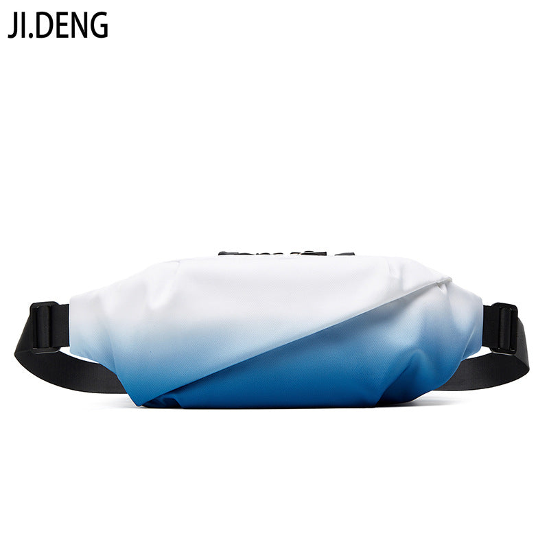 Gradual change breast bag men's fashion business messenger bag travel leisure shoulder bag trend commuter satchel can be printed LOGO