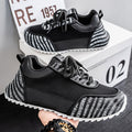 2025 winter men's trendy casual shoes: versatile, breathable mesh, fashionable soft sole, lightweight korean style running sneakers