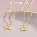 Amazon's new stainless steel 18k women's cross round 26 letter anklet stacked fashion cross anklet