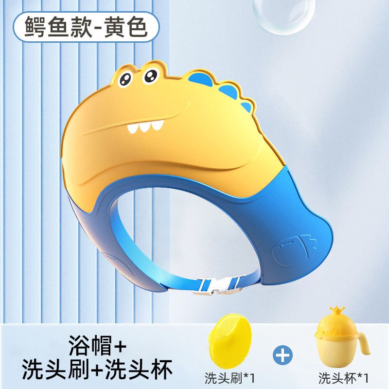 Baby hair washing cape - waterproof shampoo cap for kids, ear protection, infant bathing, and childproof hair washing