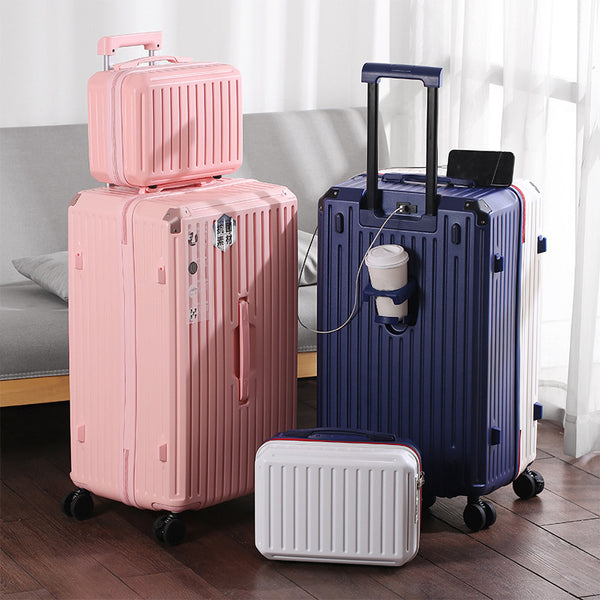 Mother and child suitcase Women's 2024 new large-capacity trolley case Strong and durable Student travel bag Password case