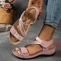 Amazon  summer new plus size cross-border sandals women's roman style comfortable velcro outdoor sandals wholesale
