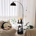 Retro american floor lamp living room sofa side storage ornaments side table medieval style bedroom bedside counter lamp all-in-one