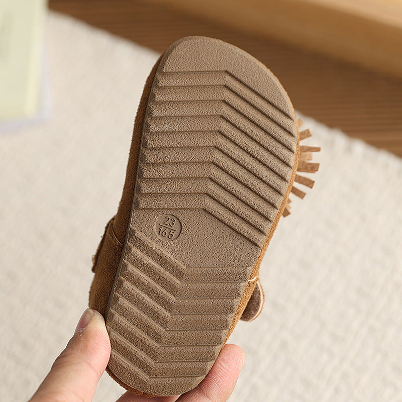 Korean style  fireworks birkenstock shoes girls' new outdoor flat retro slip-on casual shoes children's single shoes