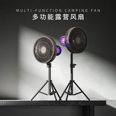Camping fan usb treasure mosquito killer ceiling fan desktop tripod lamp usbusb charging mosquito repellent fan lamp for home