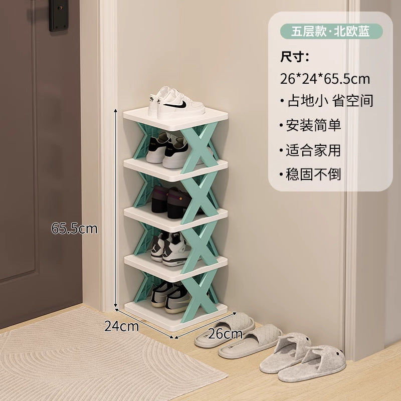 Shoe rack for home door multi-layer small narrow rental house simple shoe rack indoor new arrival 2025 popular shoe cabinet
