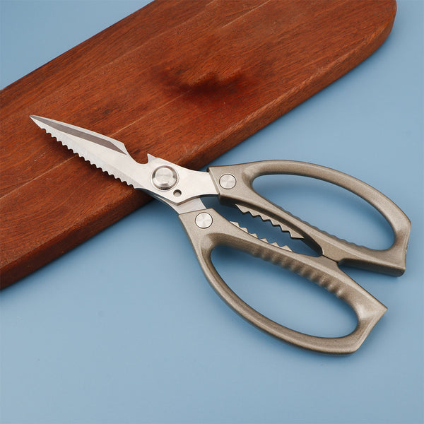 Kitchen Scissors Japanese SK5 Zinc Alloy Handle Strong Chicken Bone Scissors Stainless Steel Multifunctional Scraping Fish Scale Food
