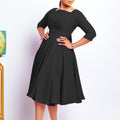 D456  cross-border women's autumn/winter new fashion elegant pocket large skirt evening dress african dress