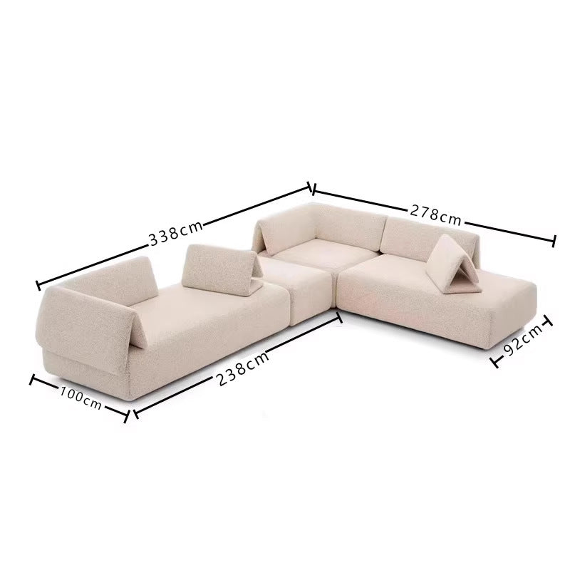 Source factory modular sofa designer house envelope sofa large apartment cream style living room fabric sofa