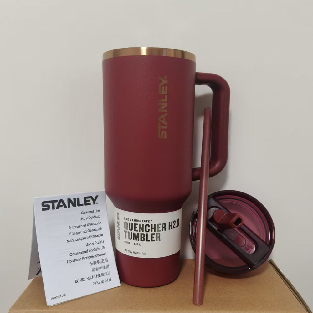 Amazon stanley 3rd generation ice cup 304 stainless steel vacuum insulated cup outdoor portable foldable straw cup