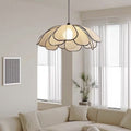 French cream style petal chandelier adjustable restaurant light, vintage retro petal lamp, high-end dining table lamp for dining room