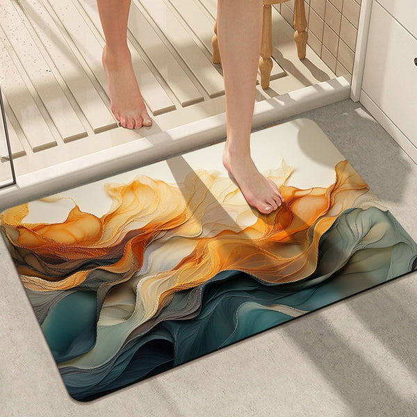 Toilet absorbent non-slip door mat, bathroom floor mat, bathroom, household toilet foot mat, door entry mat carpet