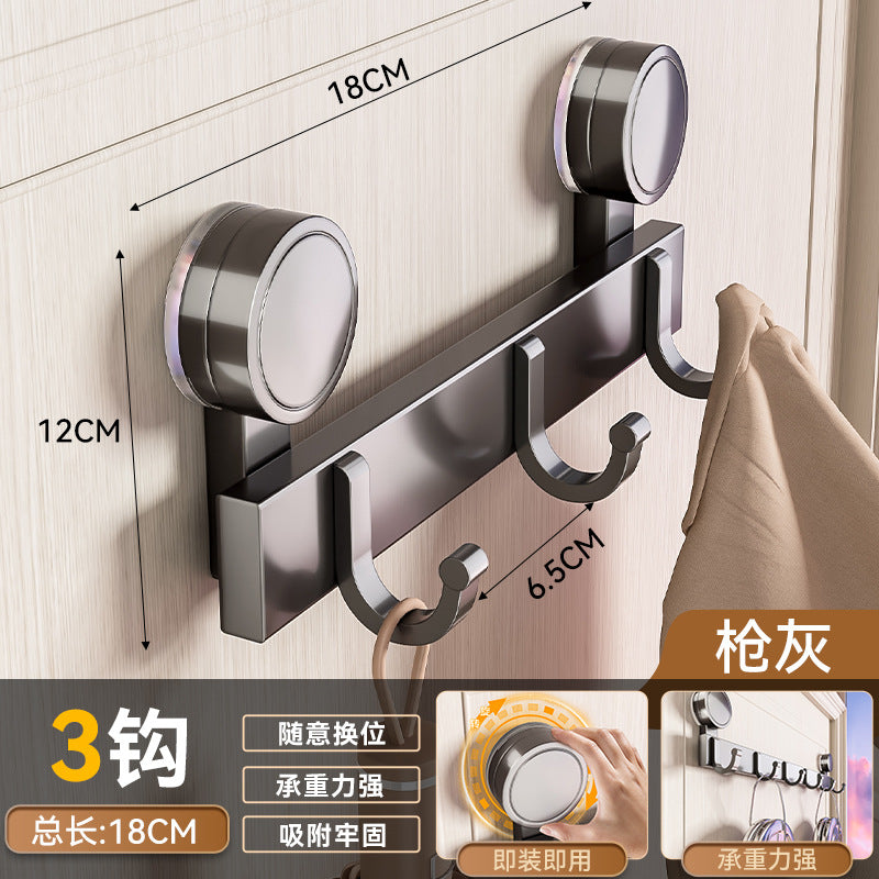 Suction cup hook bathroom punch-free towel rack strong load-bearing bathroom wall-mounted wall hanging clothes hook traceless sticky hook
