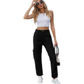 Fashion cross-border  new arrival denim semi-elastic design stylisheasiest for matchworkwear pants  women's trendy