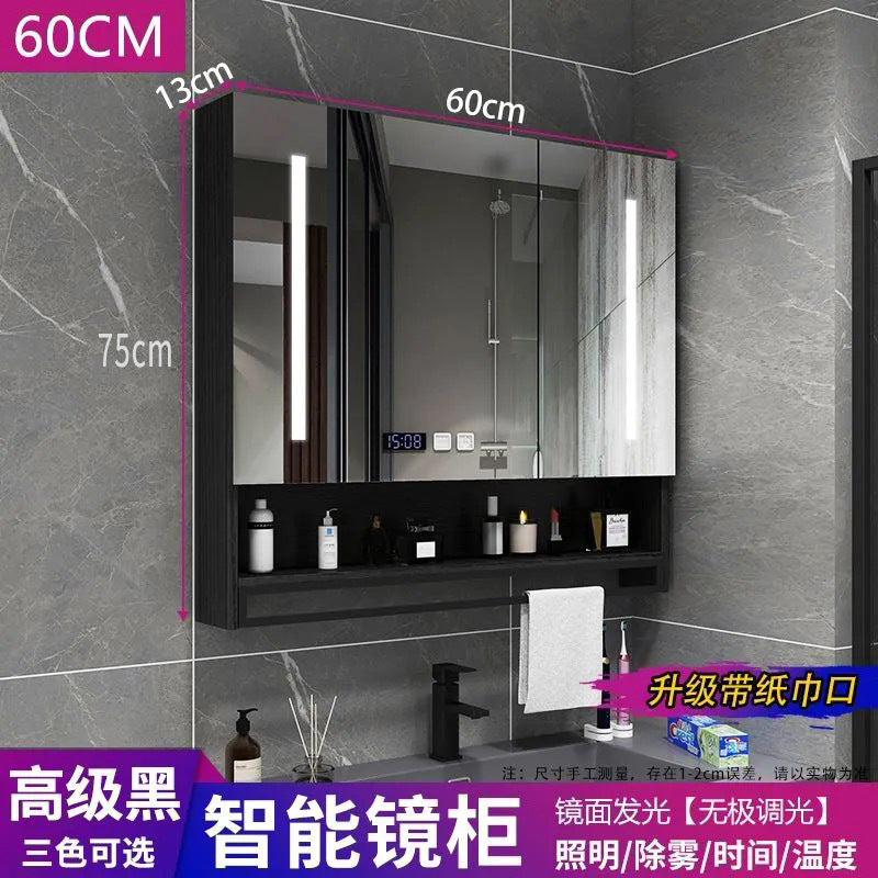 [Consultation and installation] Smart bathroom mirror cabinet is separately wall-mounted with lamp defogging bathroom dressing mirror is simple