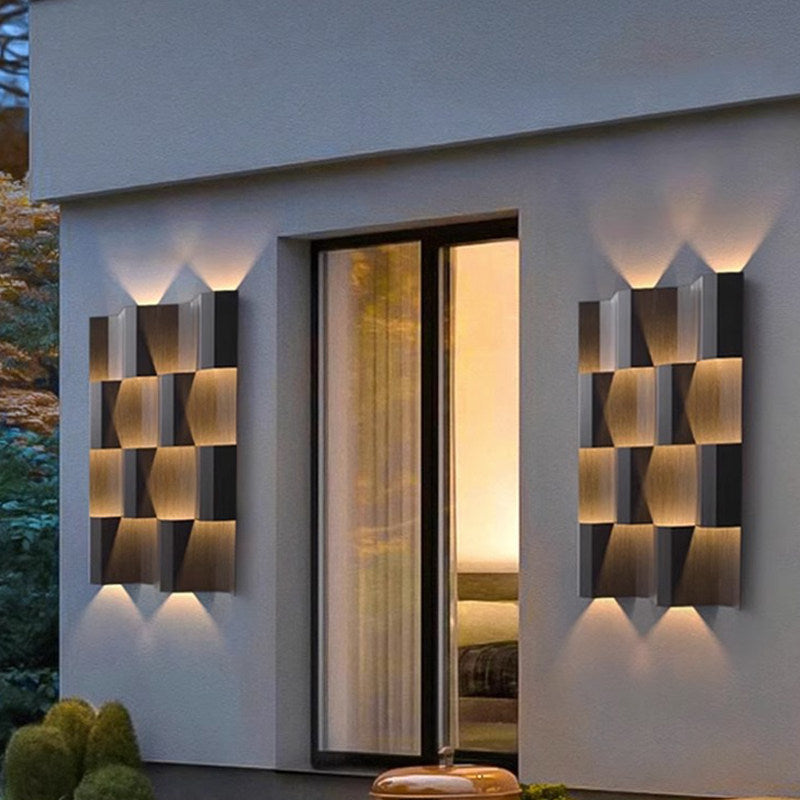 Outdoor wall light villa solar waterproof garden light outdoor entrance exterior wall art creative landscape atmosphere wall lamp