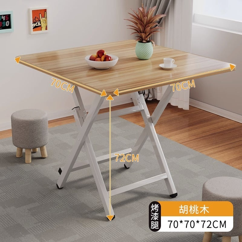 Simple foldable small square dining table for home study rental house dormitory small apartment portable dining table casual