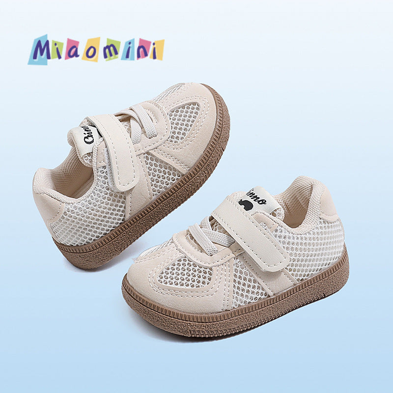 Spring and summer baby baby toddler shoes soft bottom breathable single mesh shoes girls kids sneakers boys sports shoes german training shoes