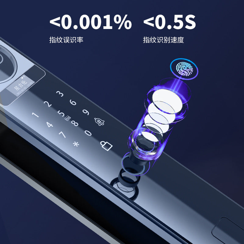 Fully automatic 3d face recognition fingerprint lock, anti-theft door code lock, home electronic smart lock, silent electronic lock