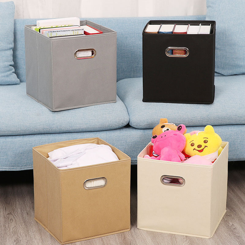 Fabric storage box Square foldable storage box Multifunctional storage box Book sundries storage and finishing artifact